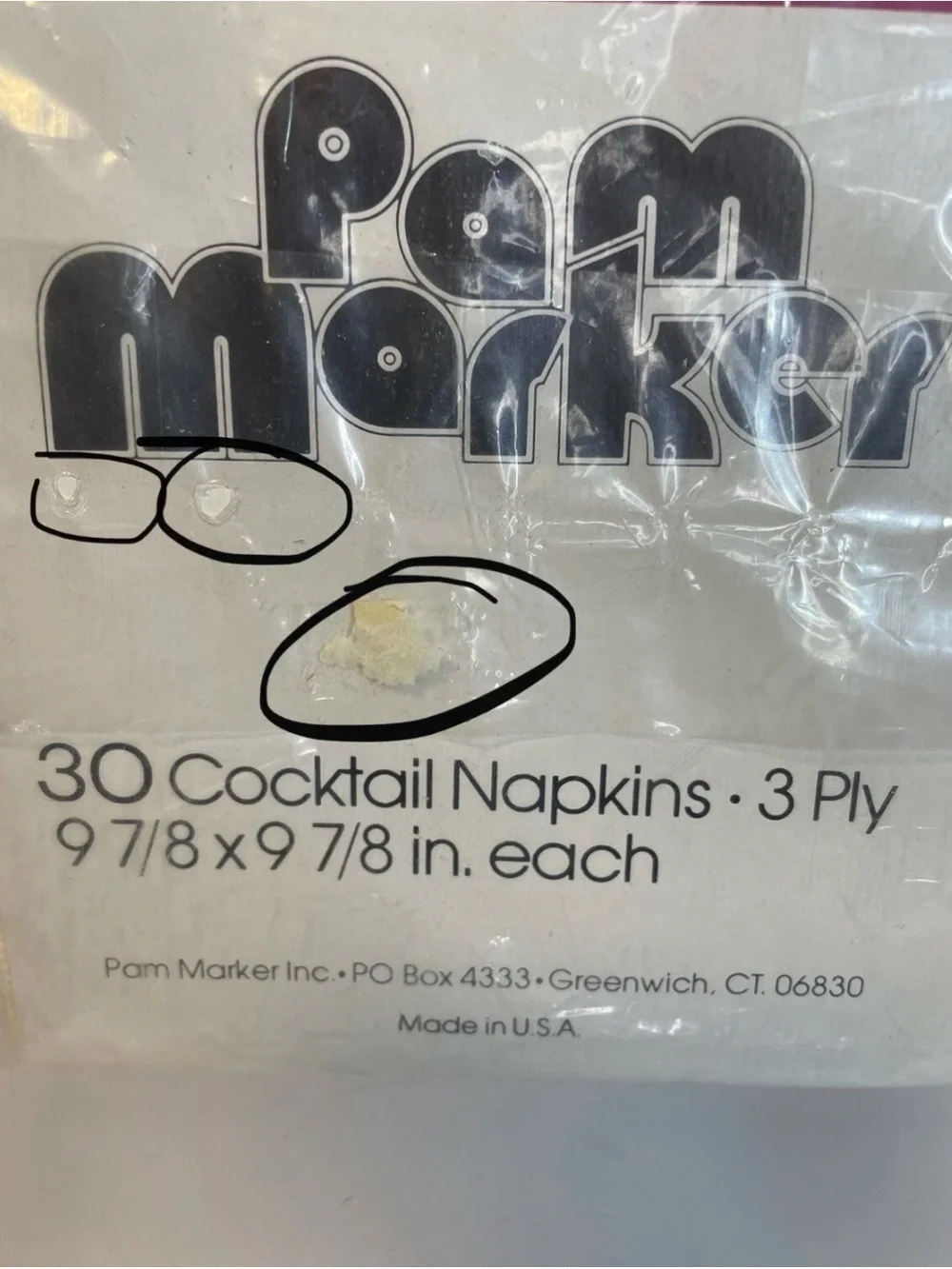Vintage Pam Marker Paper Cocktail Napkins Tennis Theme Pack of 30 Sealed